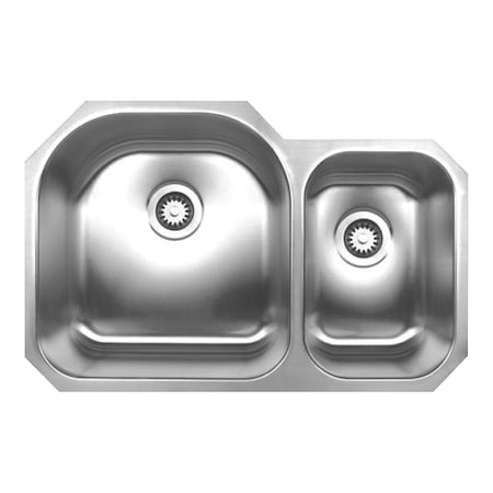 Noah'S Collection SS Dbl Bowl Undermount Sink,SS
